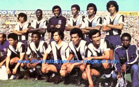 Arriba: Moisés Palacios, Javier Castillo, José Gonzáles Ganoza, José Velásquez, Salvador Salguero y Jaime Duarte. Abajo: Félix Suárez. Manuel Lobatón, César Cueto, Santiago Ojeda y Freddy Ravello. 