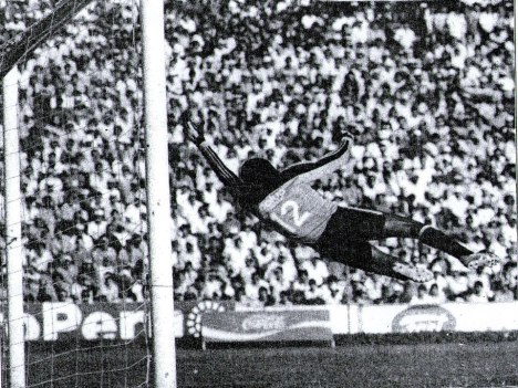 Impresionante estirada de Gonzales Ganoza que no puede evitar el autogol de "Pechito" Farfán.