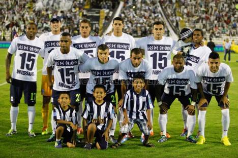 Arriba: Guizasola, Forsyth, Ibáñez, Aparicio, Míguez y Landauri. Abajo: Trujillo, Costa, Guevgeozián, Aguirre y Albarracín (Foto: Club Alianza Lima).